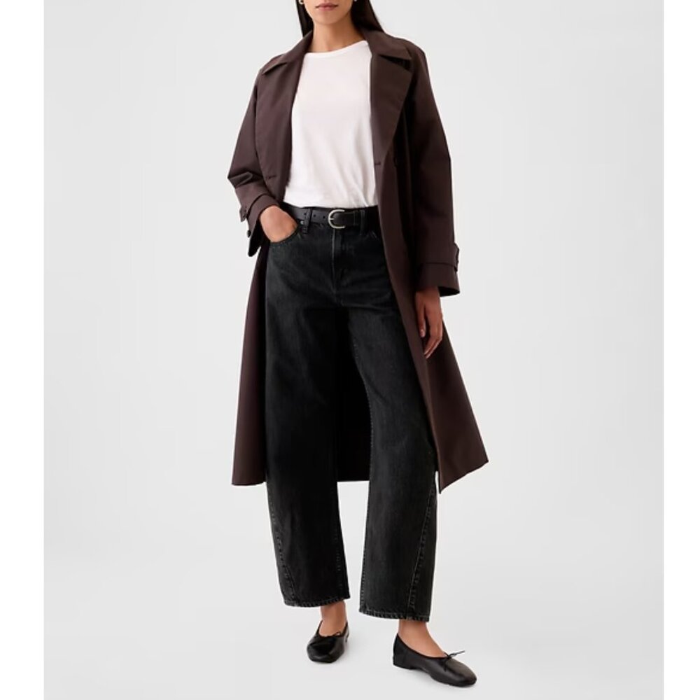 GAP High Rise Barrel Jeans Color Black
